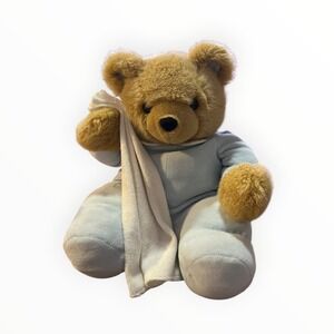 Vtg 1997 Ganz Bathtime Teddy Bear Blue Pajamas Towel Plush Stuffed Animal *snags